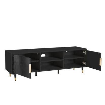 Gracie 140cm TV Unit- Black/Gold - DUSK