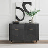 Gracie 6 Drawer Chest - Black/Gold - DUSK