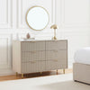 Gracie 6 Drawer Chest - Taupe/Gold - DUSK