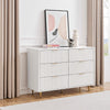 Gracie 6 Drawer Chest - Warm White/Gold - DUSK