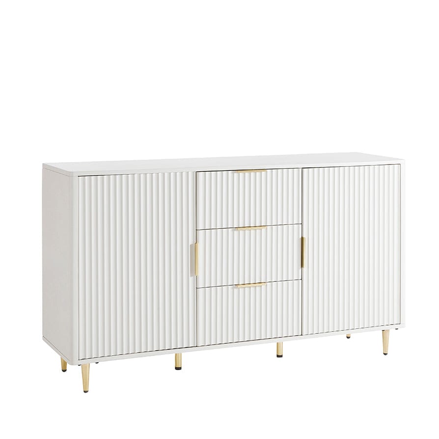 Gracie Sideboard With Drawers - Warm White/Gold – DUSK