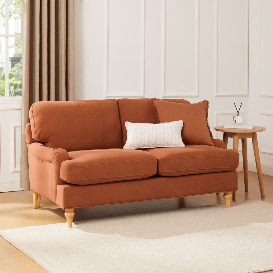 Hampshire 2 Seater Sofa - Burnt Orange - DUSK