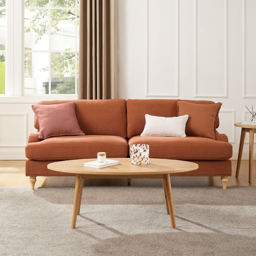 Hampshire 3 Seater Sofa - Burnt Orange - DUSK