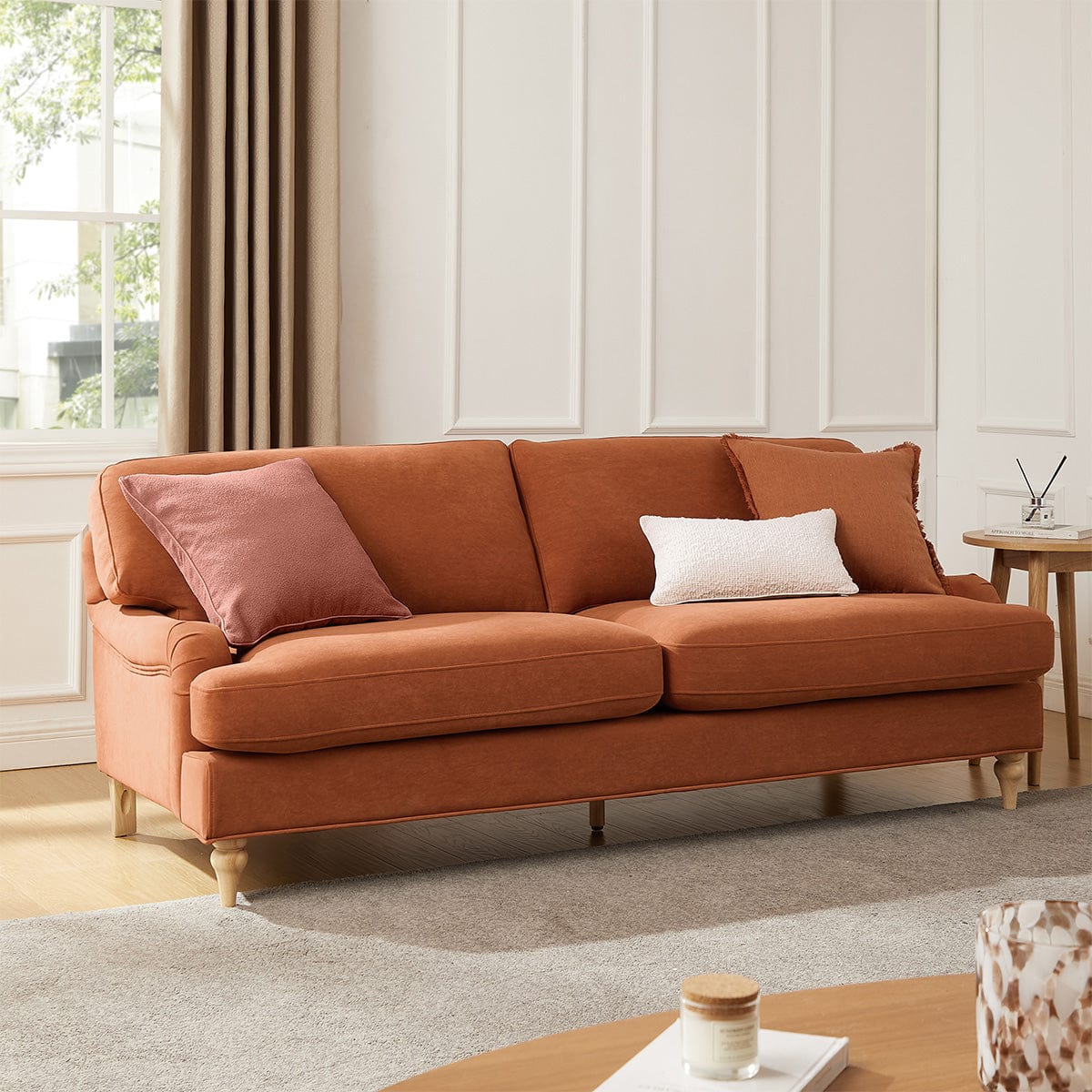 Hampshire 3 Seater Sofa - Burnt Orange - DUSK