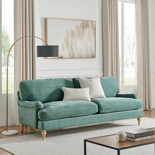 Hampshire Traditional Loveseat - Chenille - Sea Green – DUSK