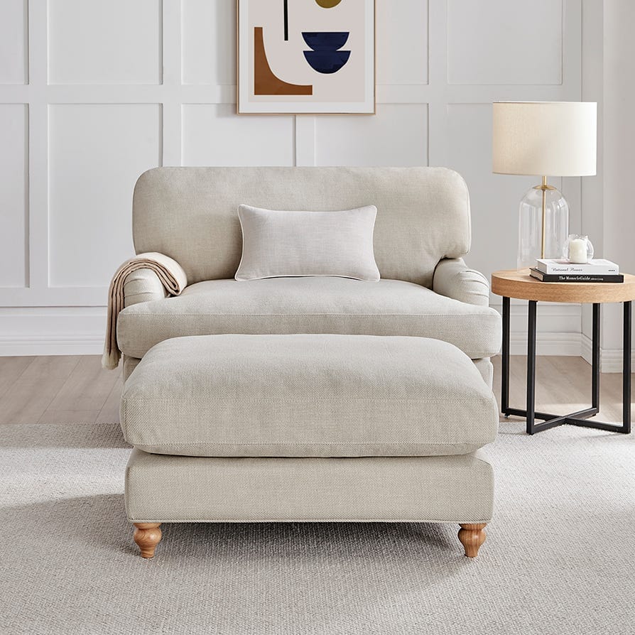 Hampshire Pouffe - Beige - DUSK