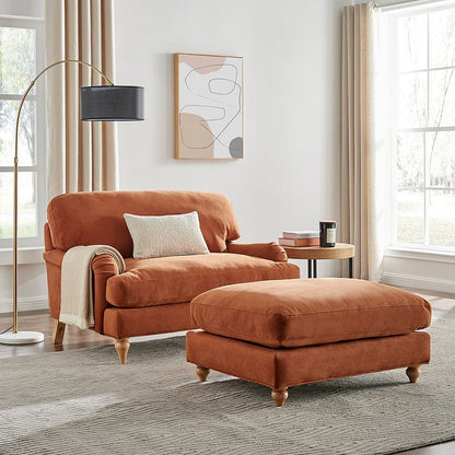 Hampshire Pouffe - Burnt Orange - DUSK