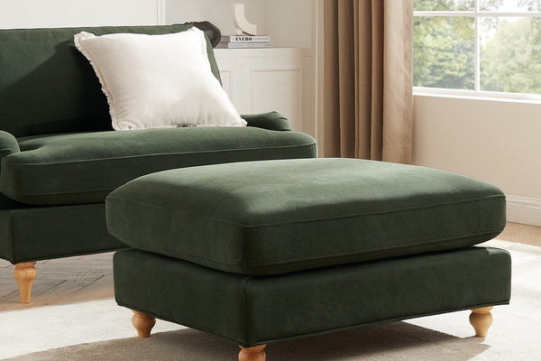Hampshire Pouffe - Dark Olive Green - DUSK