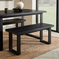 Harper Chevron Dining Bench - Black - DUSK