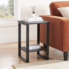 Harper Chevron Side Table - Black - DUSK