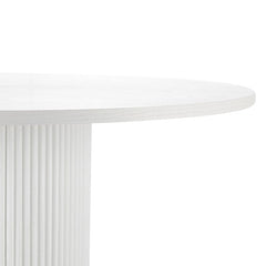Hattie Panel 4-6 Seater Dining Table - White - DUSK