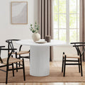 Hattie Panel 4-6 Seater Dining Table - White - DUSK