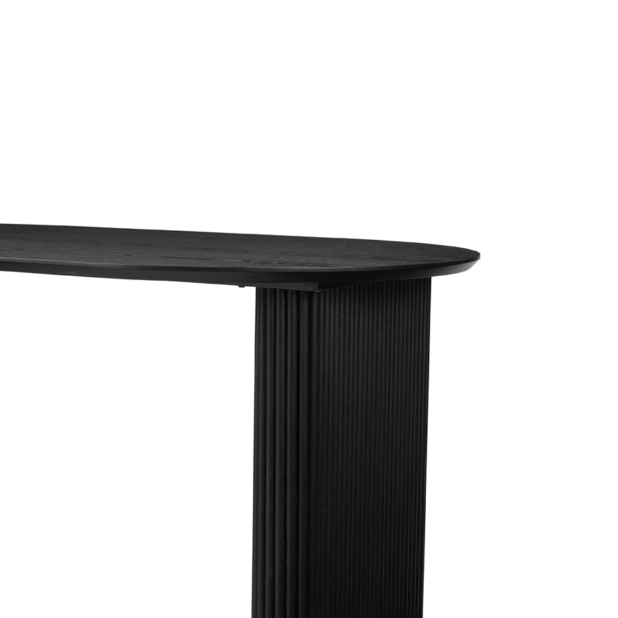 Hattie Panel Oval Dining Table - Black - DUSK