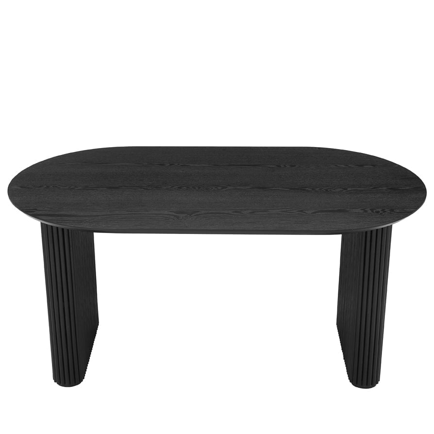 Hattie Panel Oval Dining Table - Black - DUSK