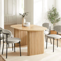 Hattie Panel Oval Dining Table - Natural - DUSK