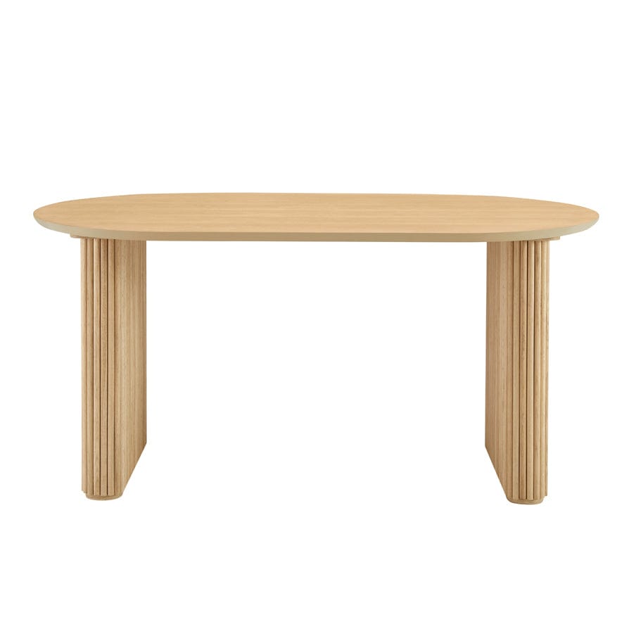 Hattie Panel Oval Dining Table - Natural - DUSK