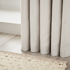 Heavyweight Lined Pencil Pleat Curtains - Linen Look - Natural - DUSK