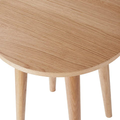 Heidi Oak Round Side Table - Natural - DUSK