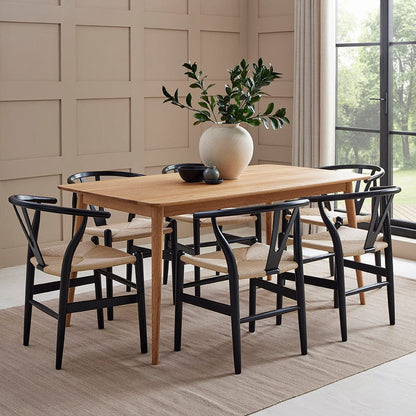 Heidi Solid Oak 4-6 Seater Dining Table - Natural - DUSK