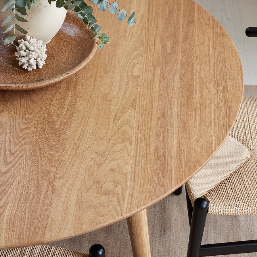 Heidi Solid Oak 4-6 Seater Round Dining Table - Natural - DUSK