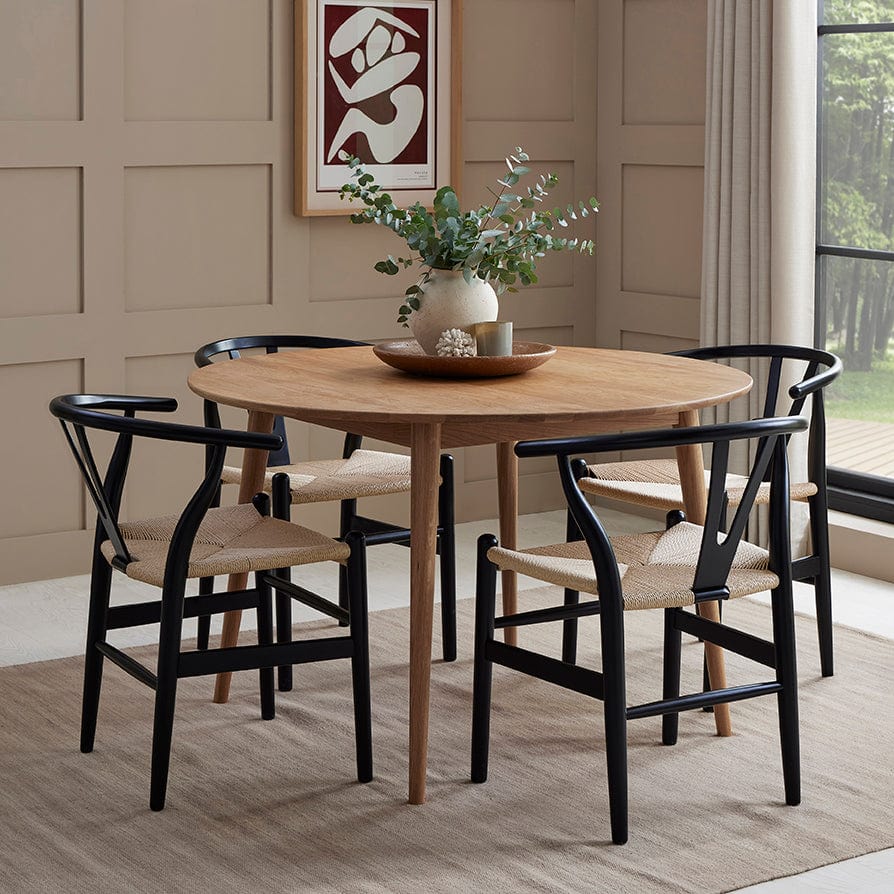 Heidi Solid Oak 4-6 Seater Round Dining Table - Natural - DUSK
