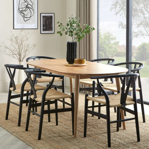Heidi Solid Oak Oval 6-8 Seater Dining Table - Natural – DUSK