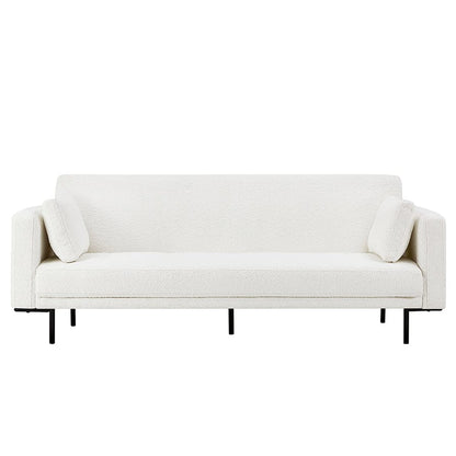 Hudson Bouclé Click Clack Sofa Bed - Off White - DUSK