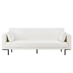 Hudson Bouclé Click Clack Sofa Bed - Off White - DUSK