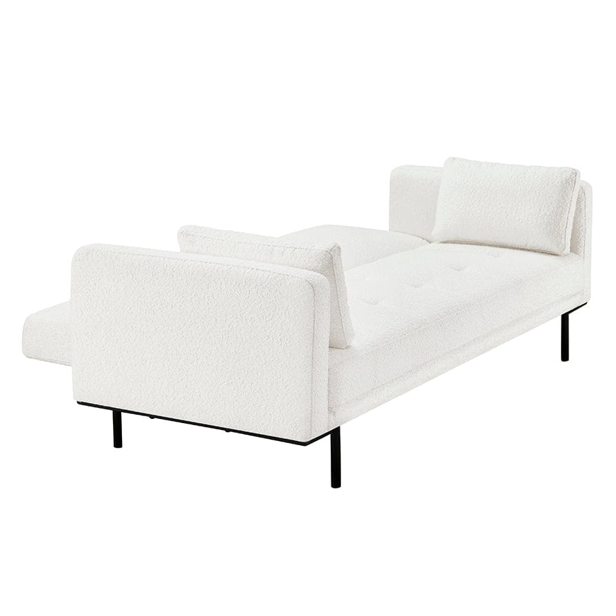 Hudson Bouclé Click Clack Sofa Bed - Off White - DUSK