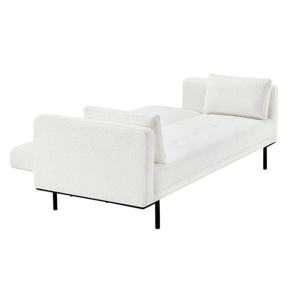 Hudson Bouclé Click Clack Sofa Bed - Off White - DUSK