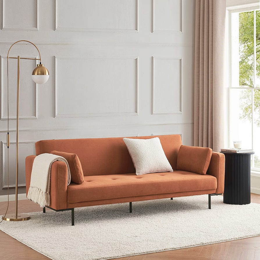 Hudson Click Clack Sofa Bed - Burnt Orange - DUSK