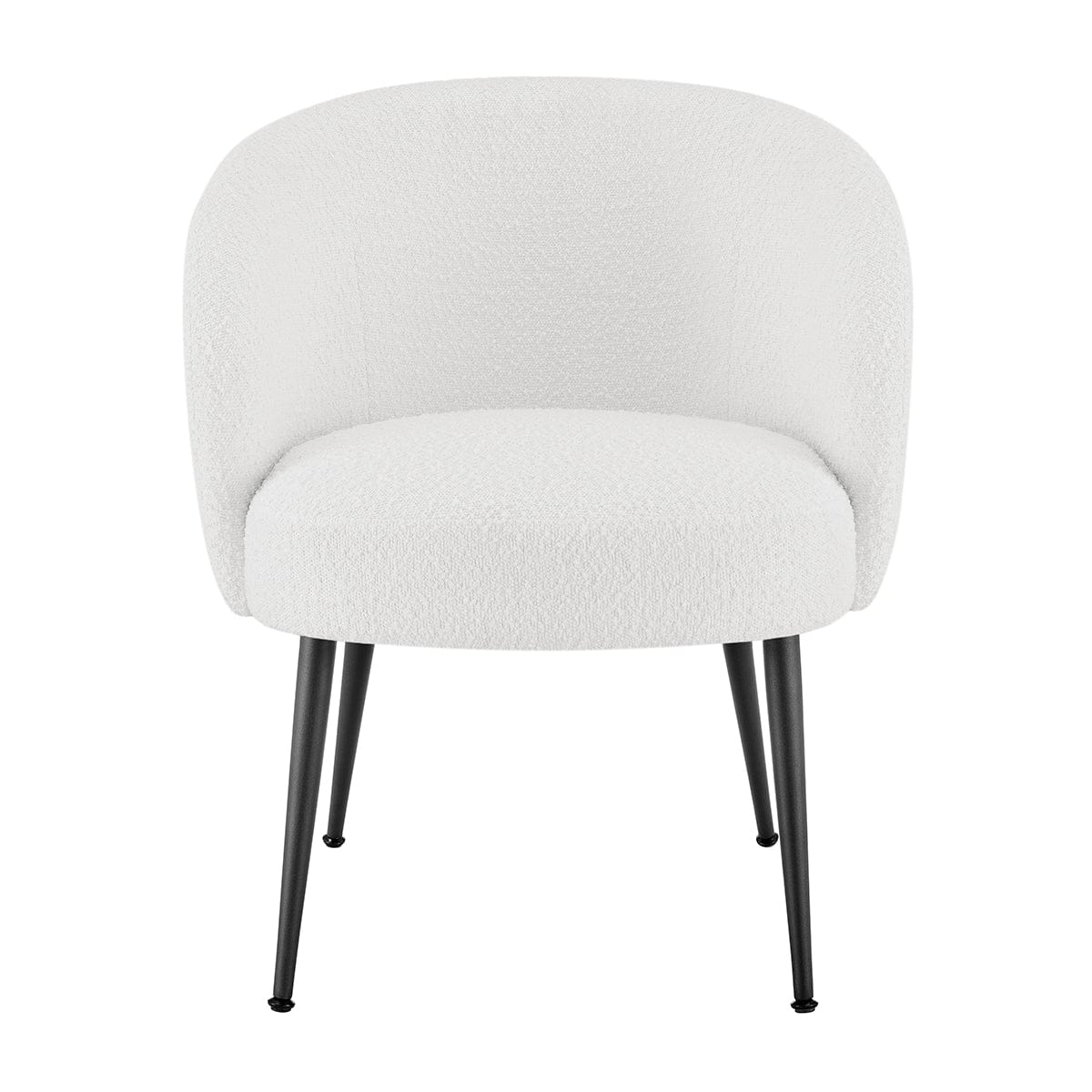 Indy Bouclé Accent Chair - Off White - DUSK