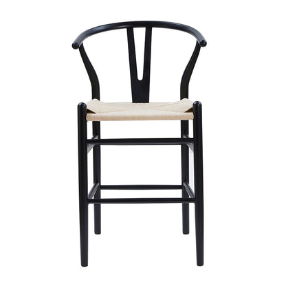 Jade Set of 2 Barstools - Black/Natural - DUSK