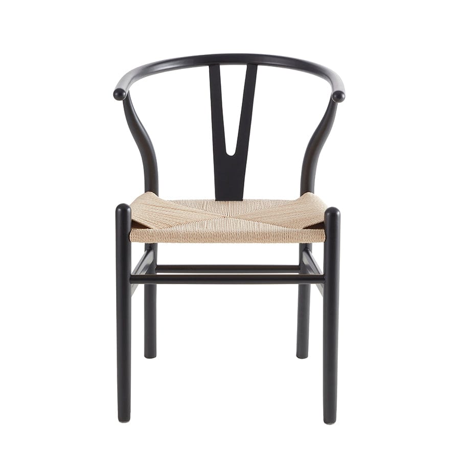 Jade Set Of 2 Dining Chairs - Black/Natural - DUSK