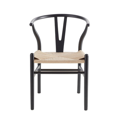 Jade Set Of 2 Dining Chairs - Black/Natural - DUSK