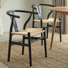 Jade Set Of 2 Dining Chairs - Black/Natural - DUSK