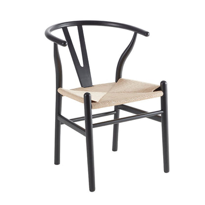 Jade Set Of 2 Dining Chairs - Black/Natural - DUSK