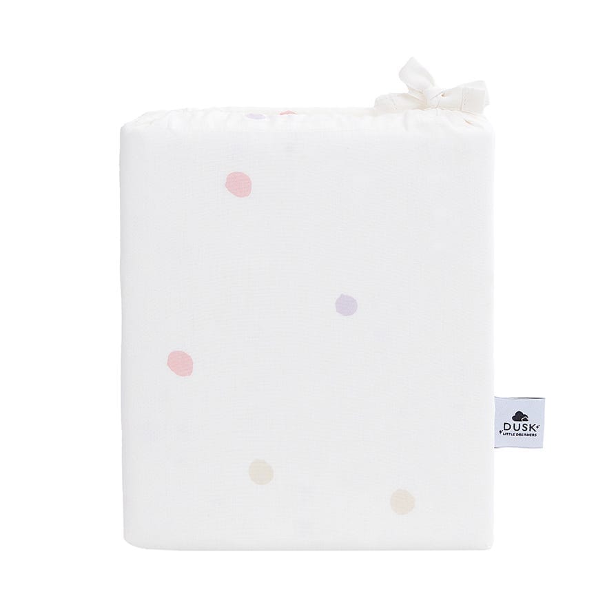 Kids Spots & Stars Reversible Bed Linen Set - 100% Cotton - Pink/Lilac - DUSK
