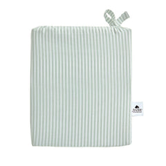 Kids Stripe Fitted Sheet - 100% Cotton - Green/White - DUSK