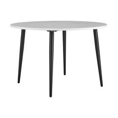 Lila Marble Effect Dining Table - White - DUSK