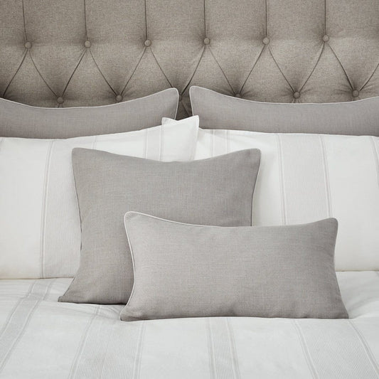 Linen Look Cushion Cover - Light Grey - DUSK 894