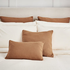 Linen Look Sofa Cushion Cover - Tan - DUSK