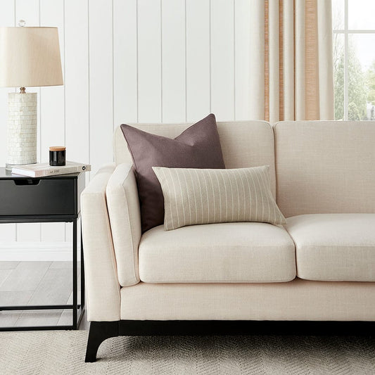 Linen Look Sofa Cushion Cover - Taupe - DUSK 894
