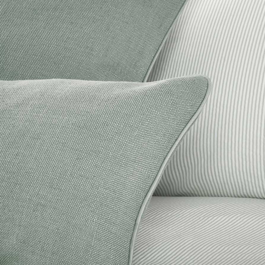 Linen Look Sofa Cushion Cover - Washed Green - DUSK