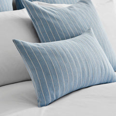 Linen Look Stripe Cushion Cover - Blue - DUSK