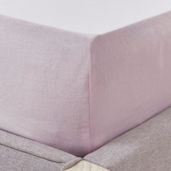 Linen/Cotton Fitted Sheet - Pink - DUSK
