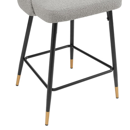 Lola Set of 2 Barstools - Bouclé - Taupe - DUSK