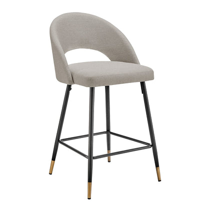 Lola Set of 2 Barstools - Linen Look - Stone Grey - DUSK