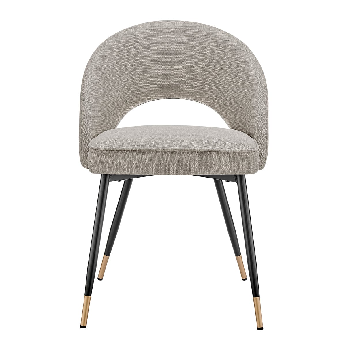 Lola Set of 2 Dining Chairs - Linen Look - Stone Grey - DUSK