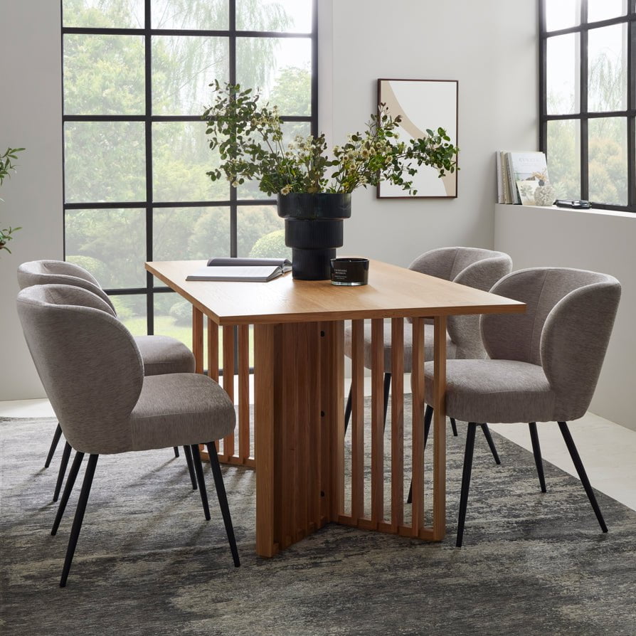 Lottie 4-6 Seater Dining Table - Natural - DUSK
